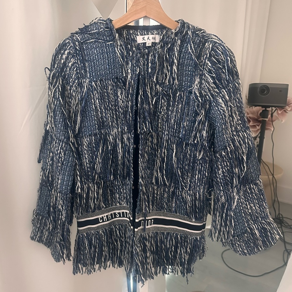 Blue Tassel Chic Jacket